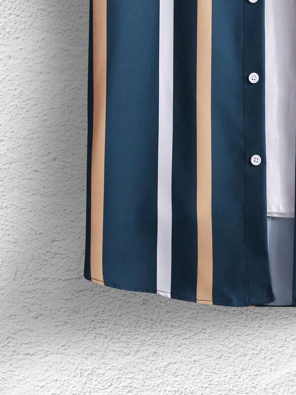 Casual Striped Print Shirt