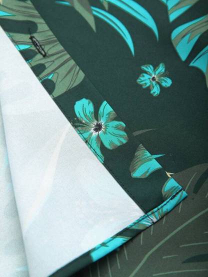 Tropical Print Pattern Shirt With Shorts