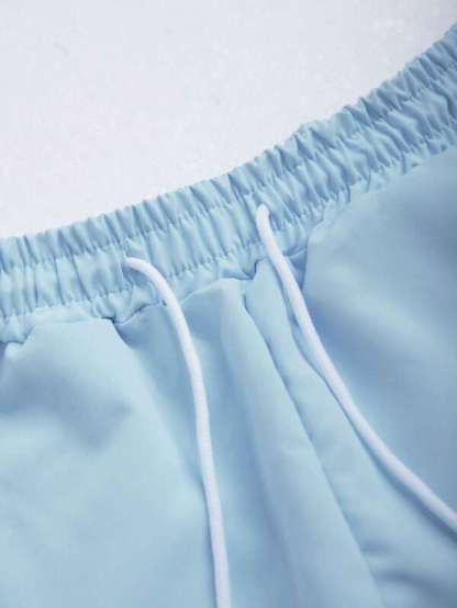 Tropical Print Pattern Shirt With Shorts