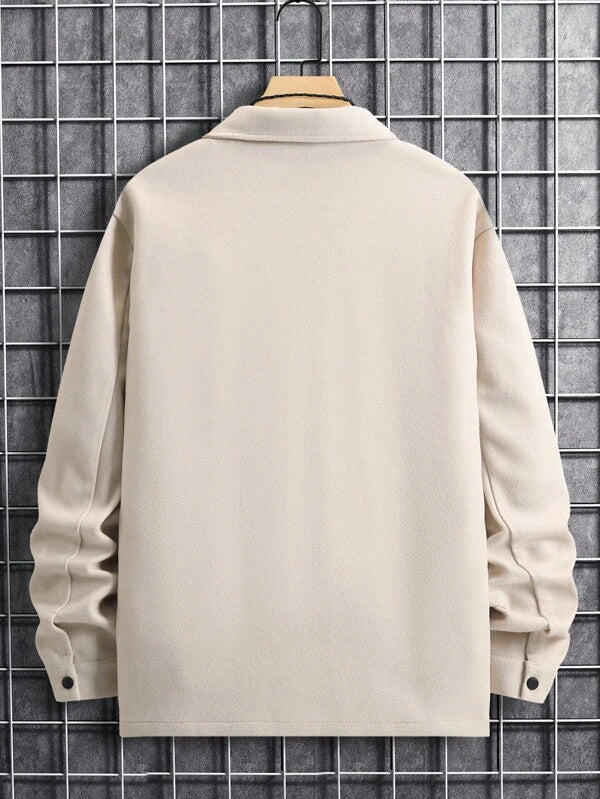 Casual Overcoat With Front Flap Pockets