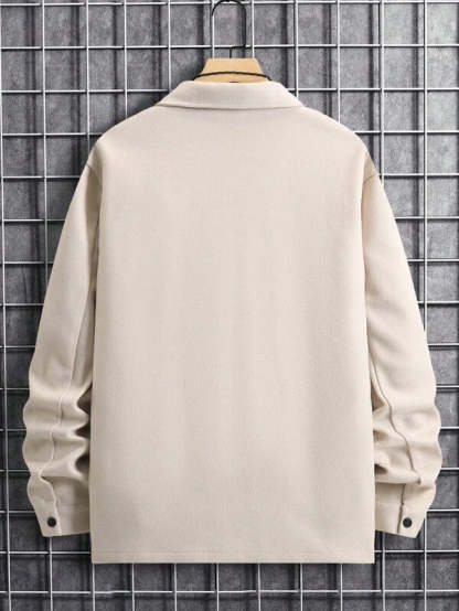 Casual Overcoat With Front Flap Pockets