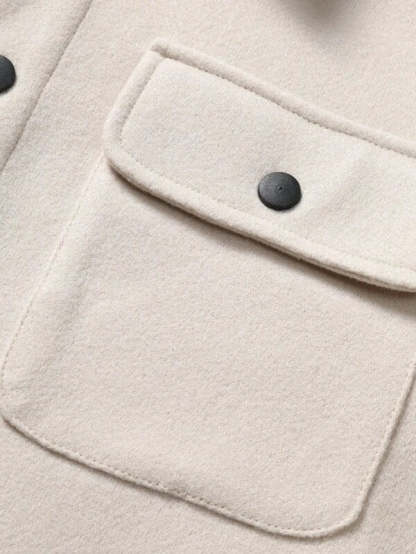 Casual Overcoat With Front Flap Pockets