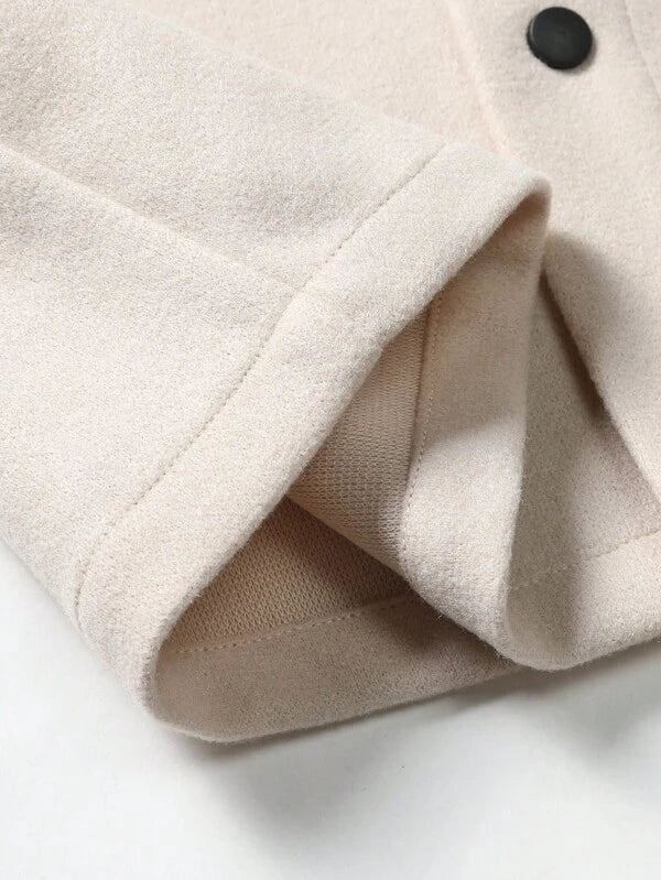 Casual Overcoat With Front Flap Pockets