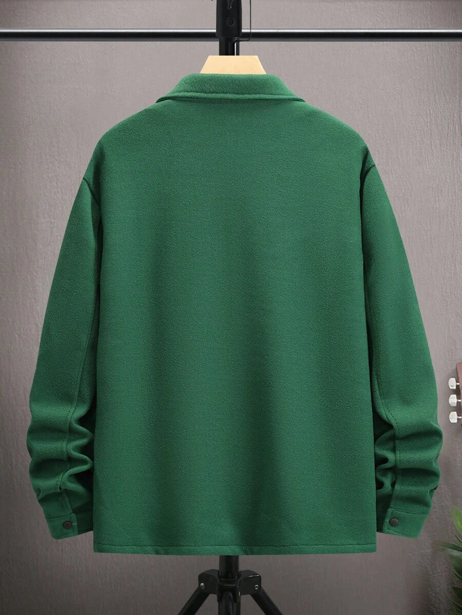 Casual Overcoat With Front Flap Pockets