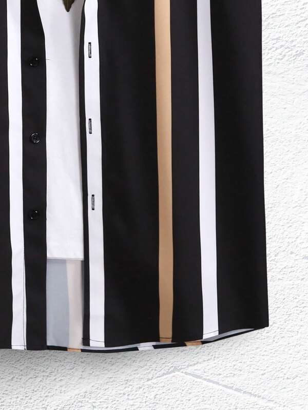 Casual Striped Print Shirt