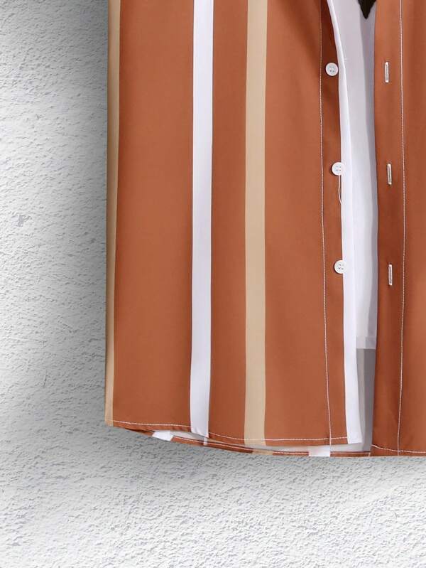 Casual Striped Print Shirt