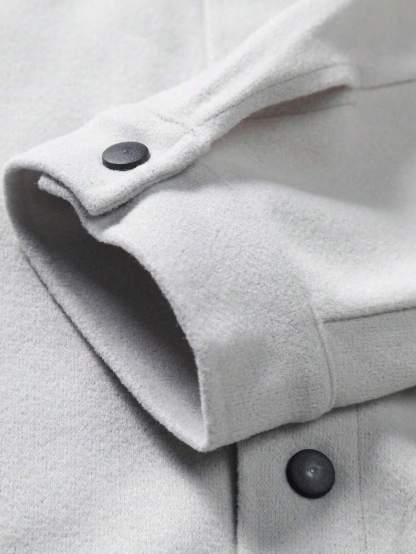 Casual Overcoat With Front Flap Pockets