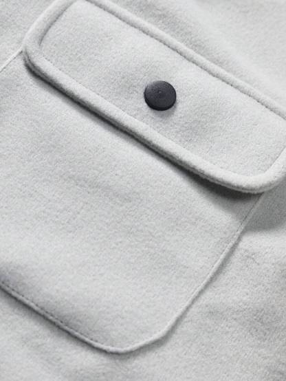 Casual Overcoat With Front Flap Pockets