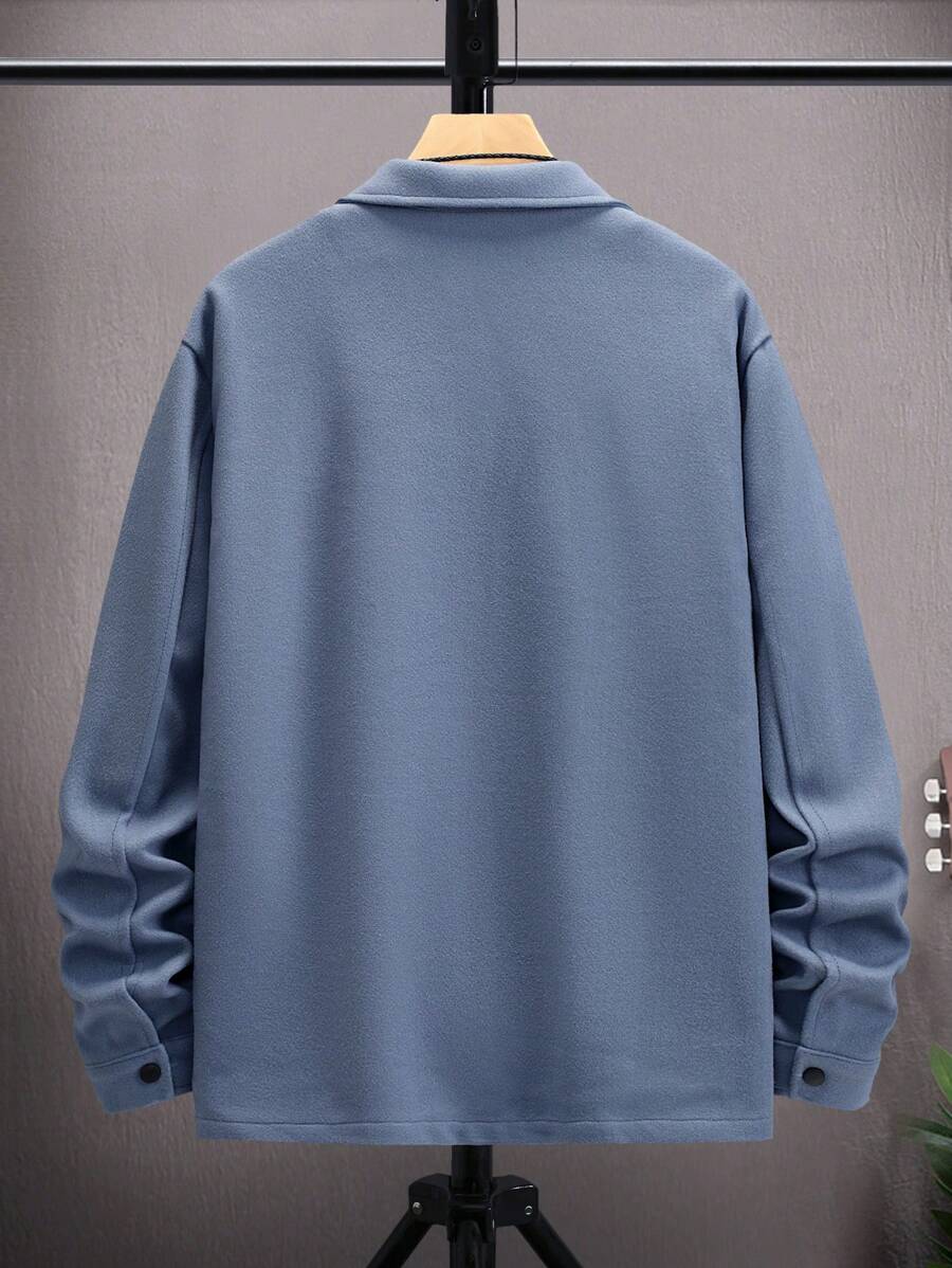 Casual Overcoat With Front Flap Pockets