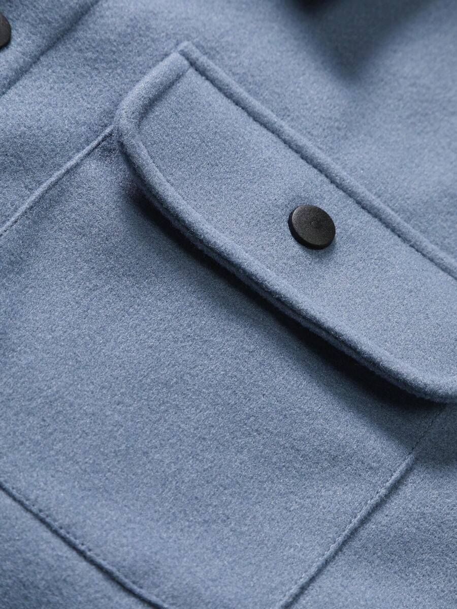 Casual Overcoat With Front Flap Pockets