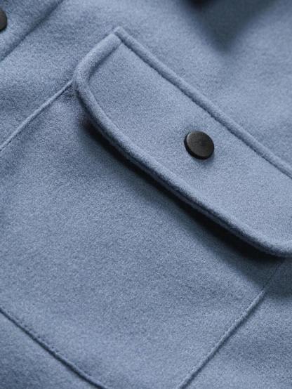 Casual Overcoat With Front Flap Pockets