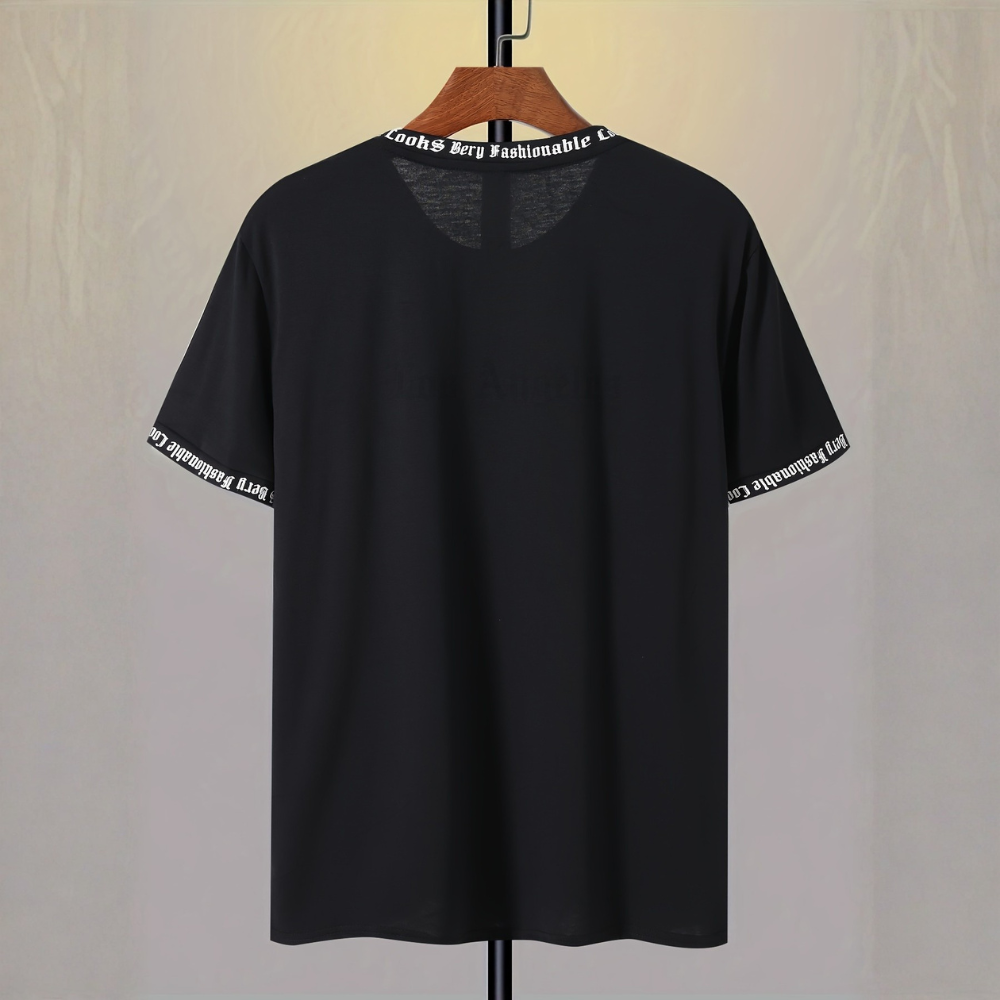 Casual Summer Short Sleeve Round Neck T Shirt For Men