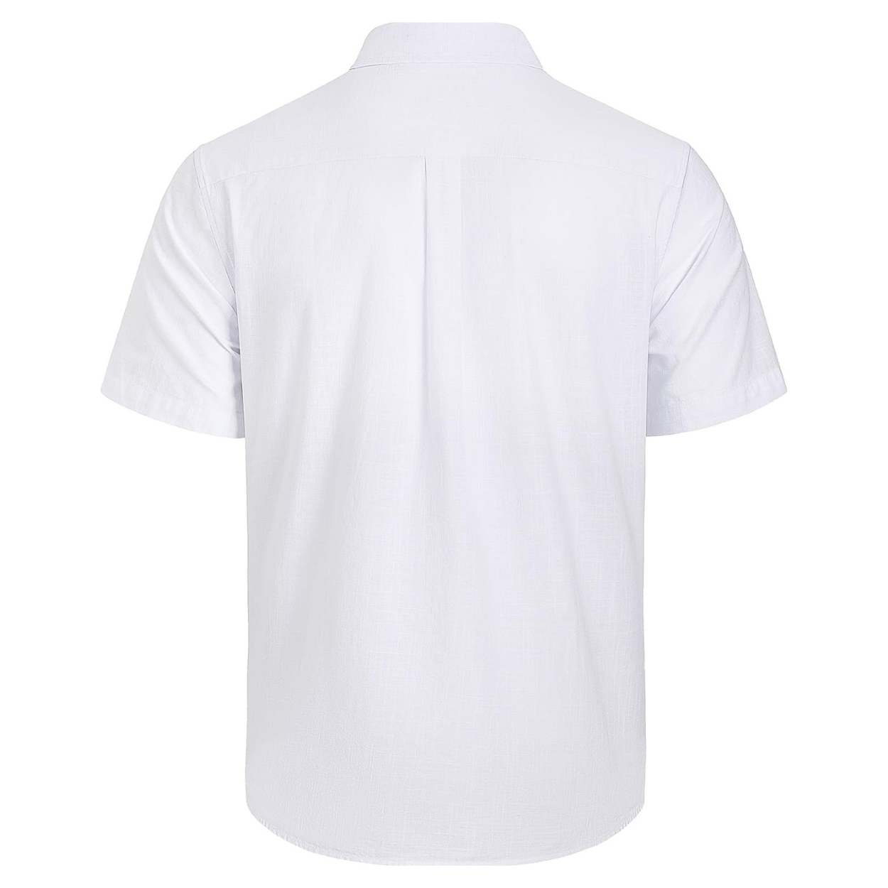 Short Sleeve Linen Cuban Collar Shirt For Men