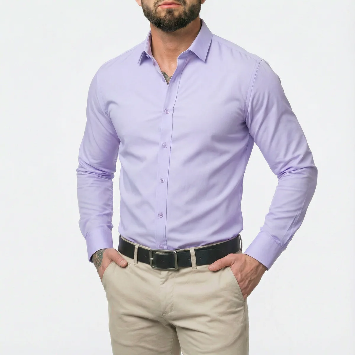 4 Way Stretch Non Iron Business Casual Performance Dress Shirt
