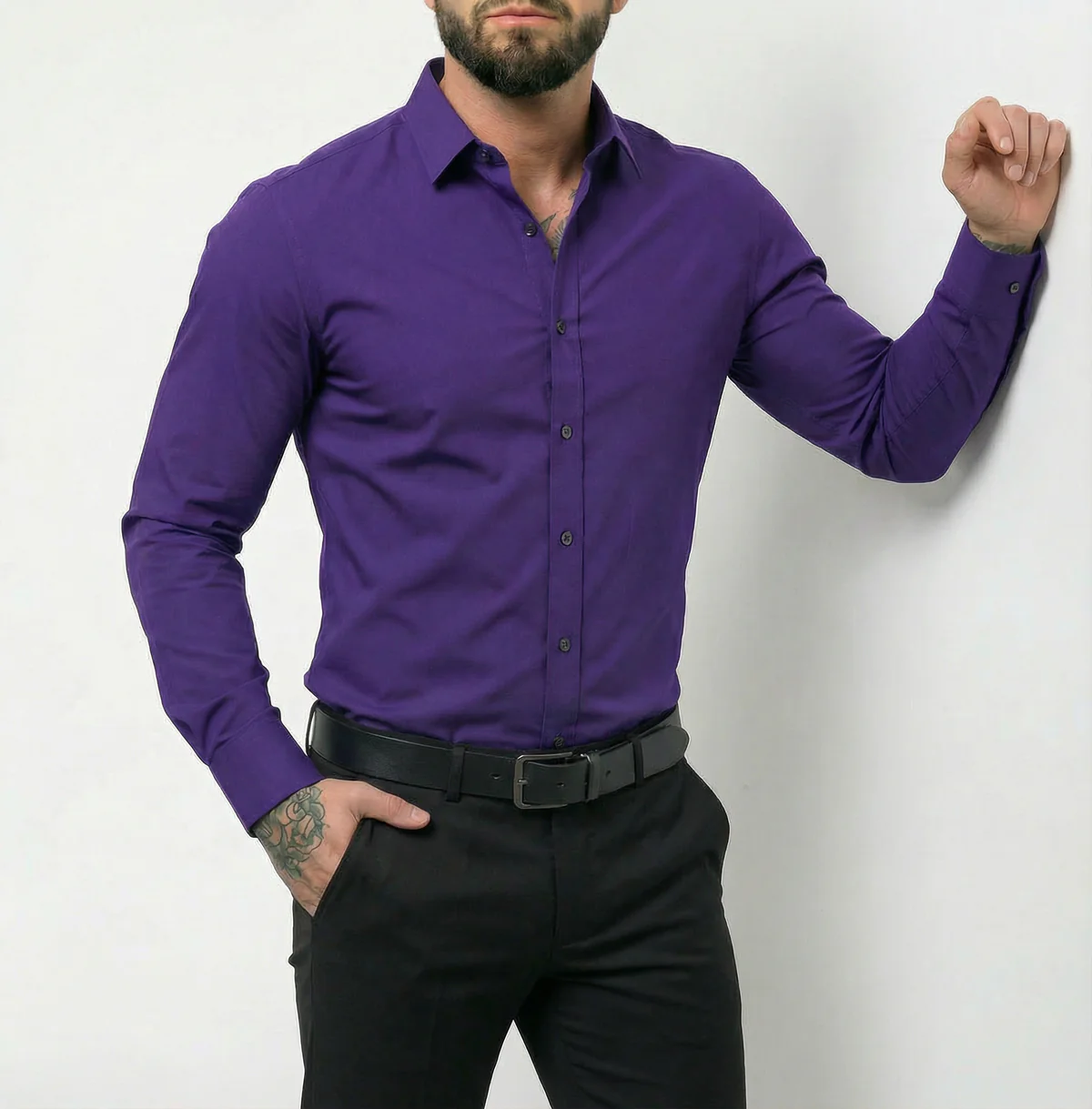 4 Way Stretch Non Iron Business Casual Performance Dress Shirt