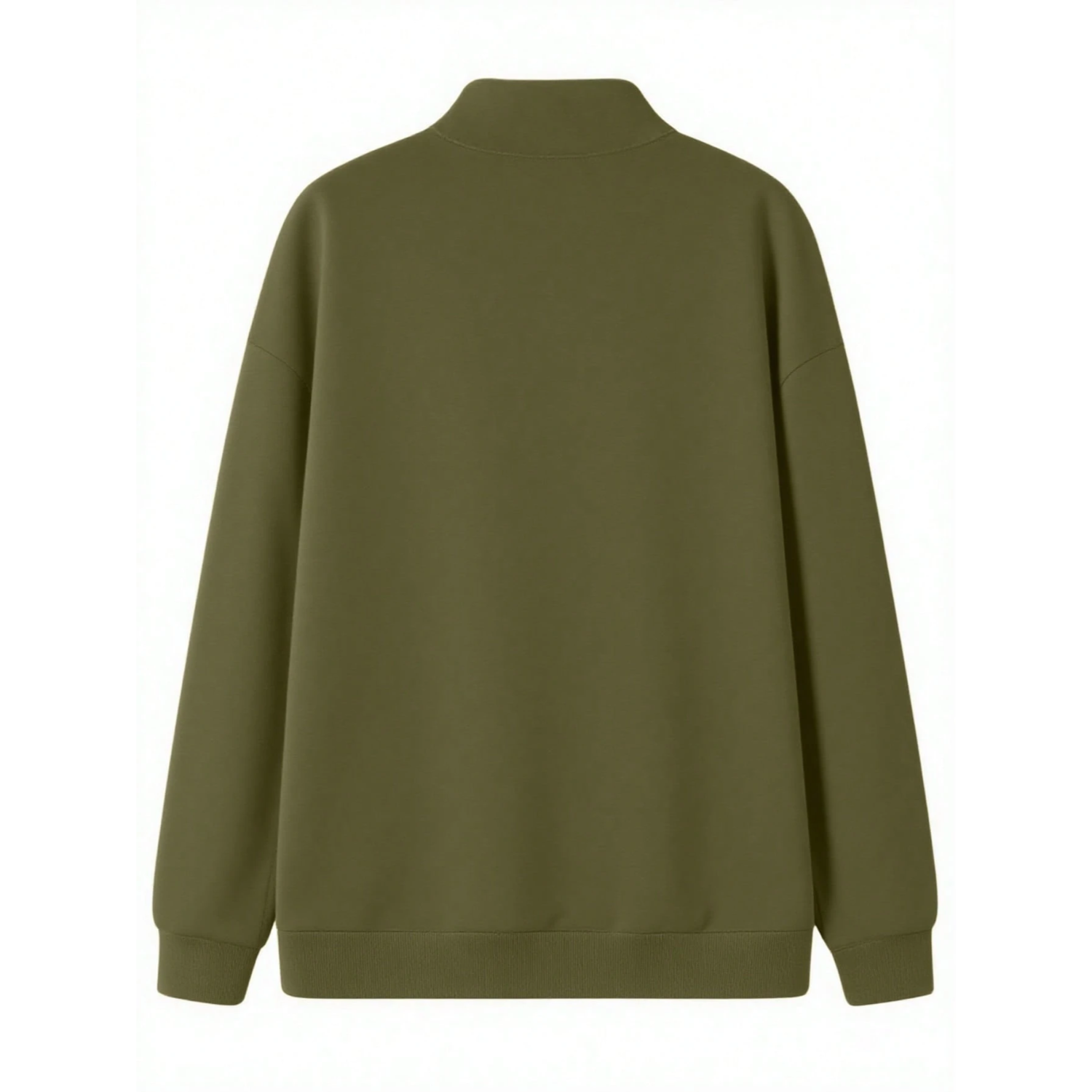 Stand Collar Zipper Half Placket Long Sleeve Sweatshirt For Men