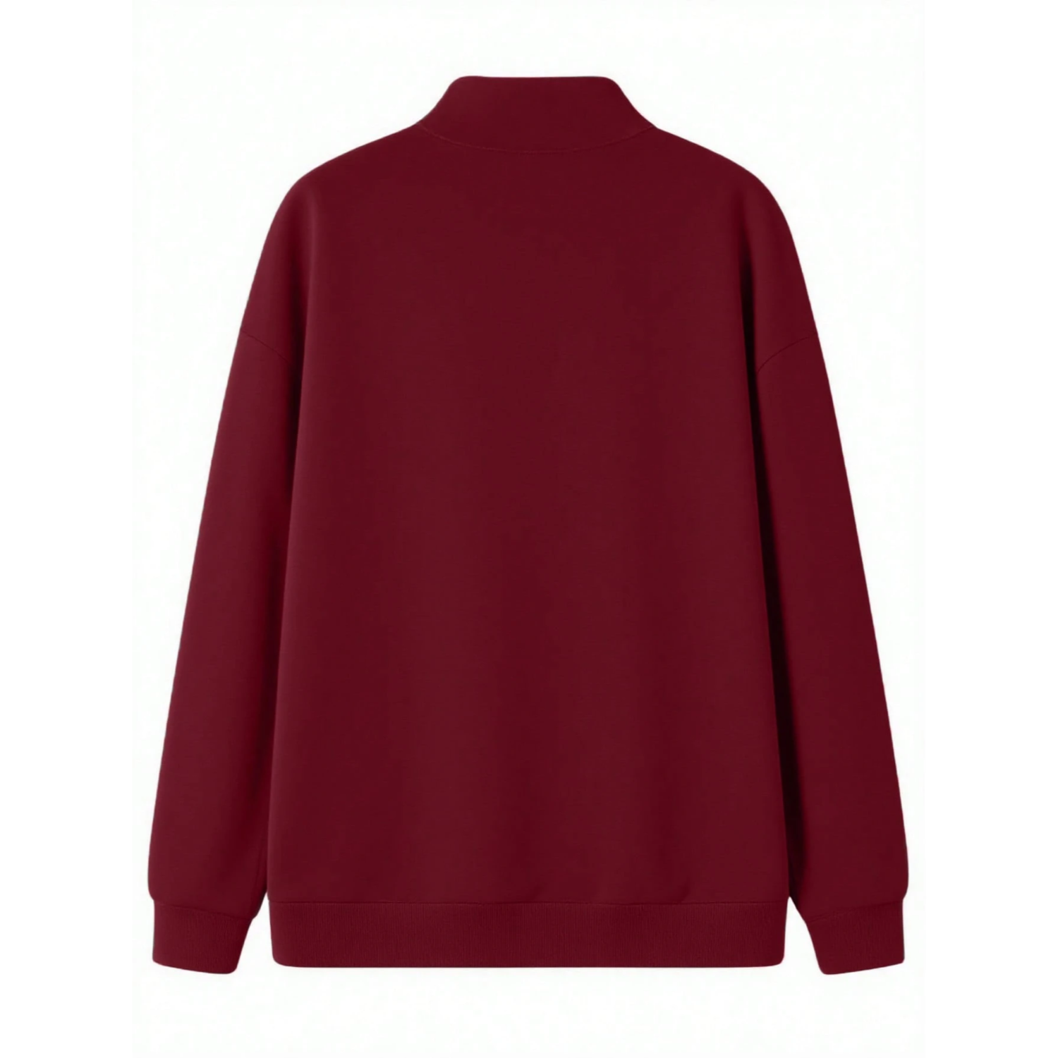 Stand Collar Zipper Half Placket Long Sleeve Sweatshirt For Men