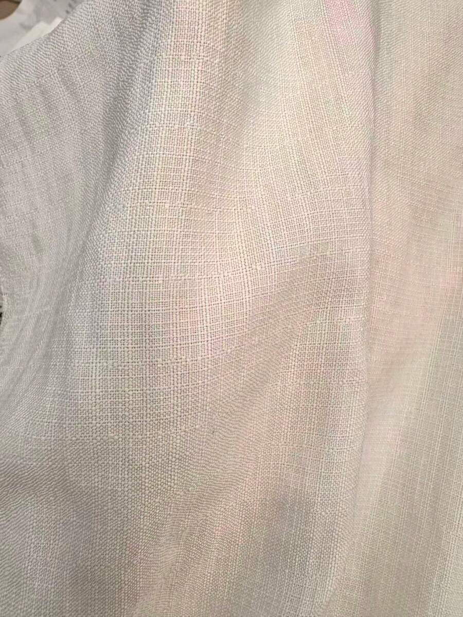 Men's Solid Color Long Sleeve Single-Breasted Pocket Loose Casual Shirt, Autumn - White - View 9