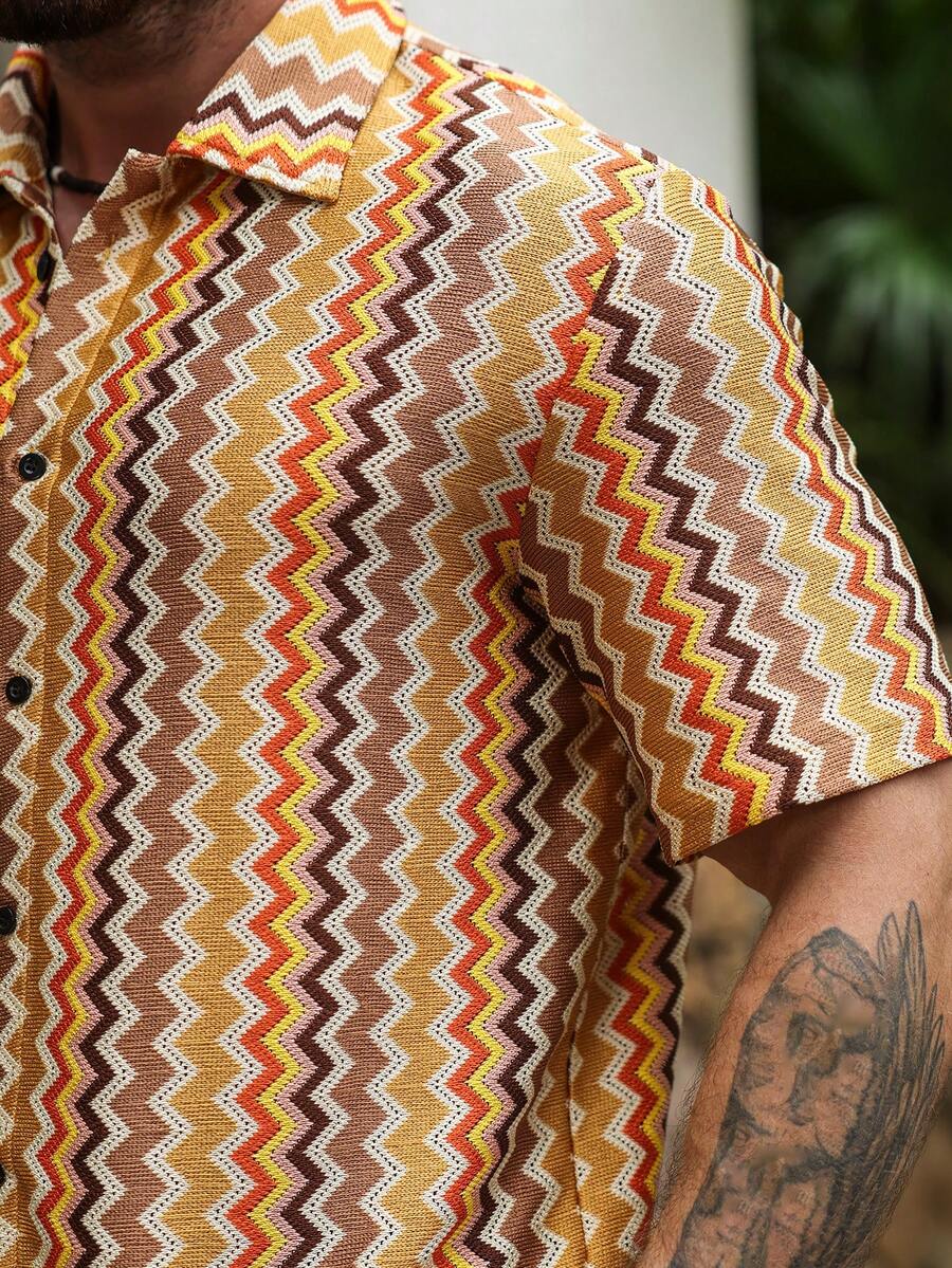 VENTUSAIL Men's Knit Shirt, Versatile Vacation Style, Holiday - Multicolor - View 6