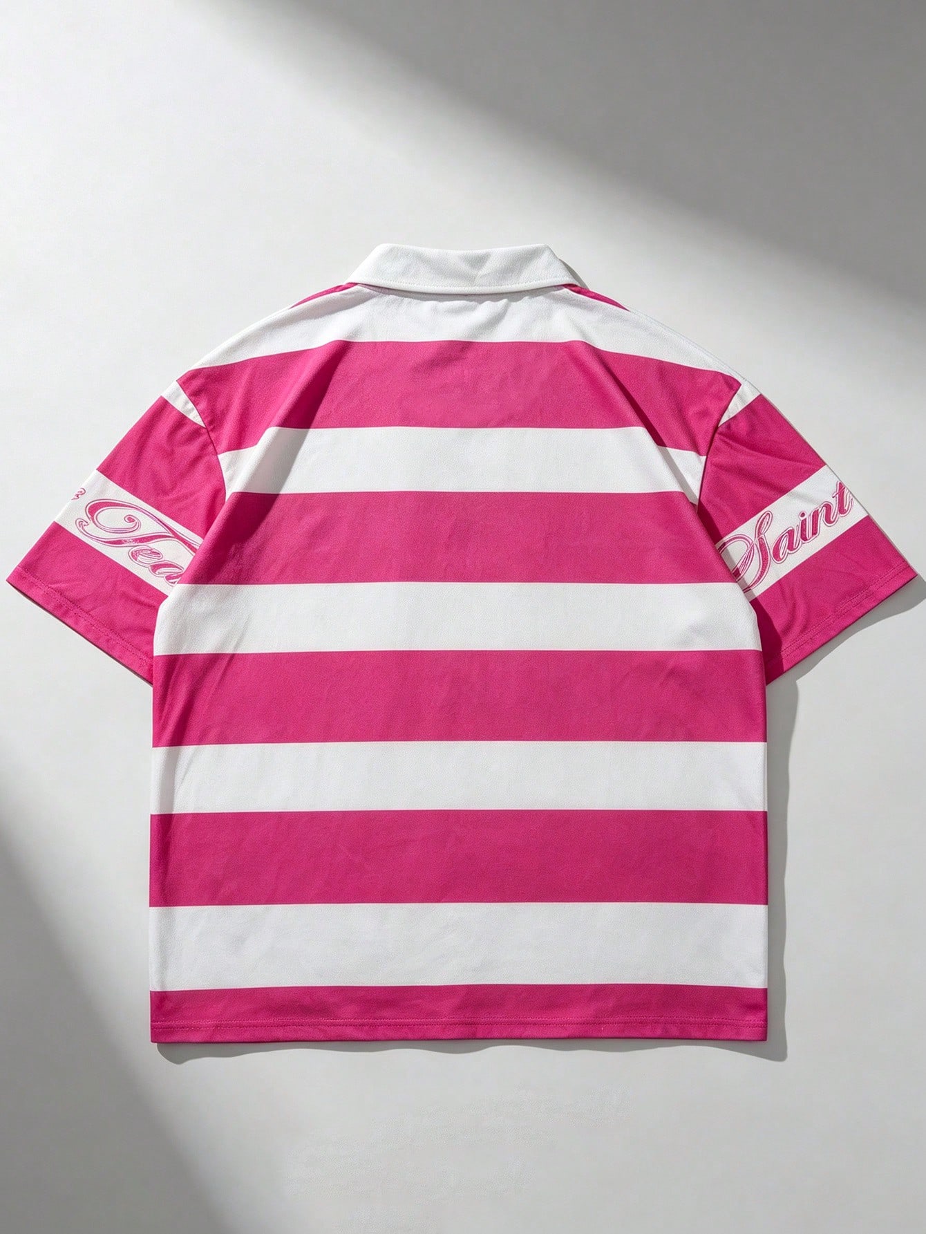Regular Short Sleeve Striped Polo T Shirt For Men