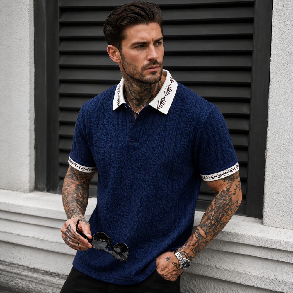 Colorblock Short Sleeve Casual Travel Polo Shirt