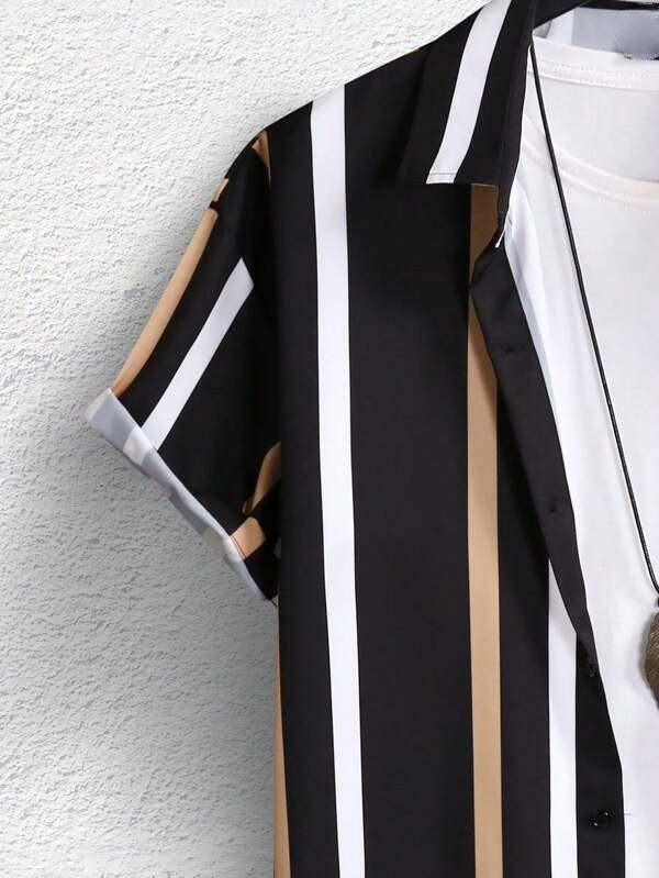 Casual Striped Print Shirt