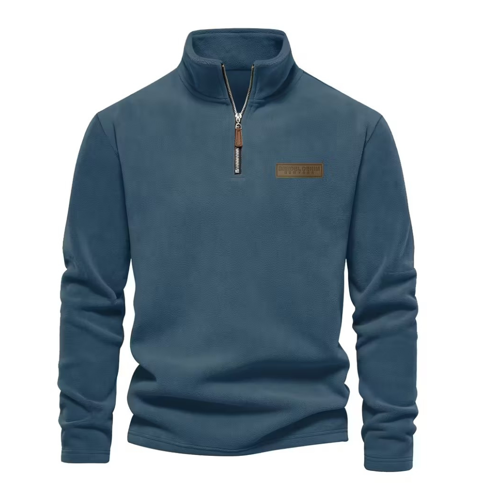 Half Zip Thermal Fleece Winter Sweater For Men