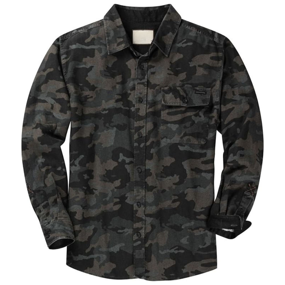 Sleeve And Button Down Flannel Shirt Long Sleeve For Men
