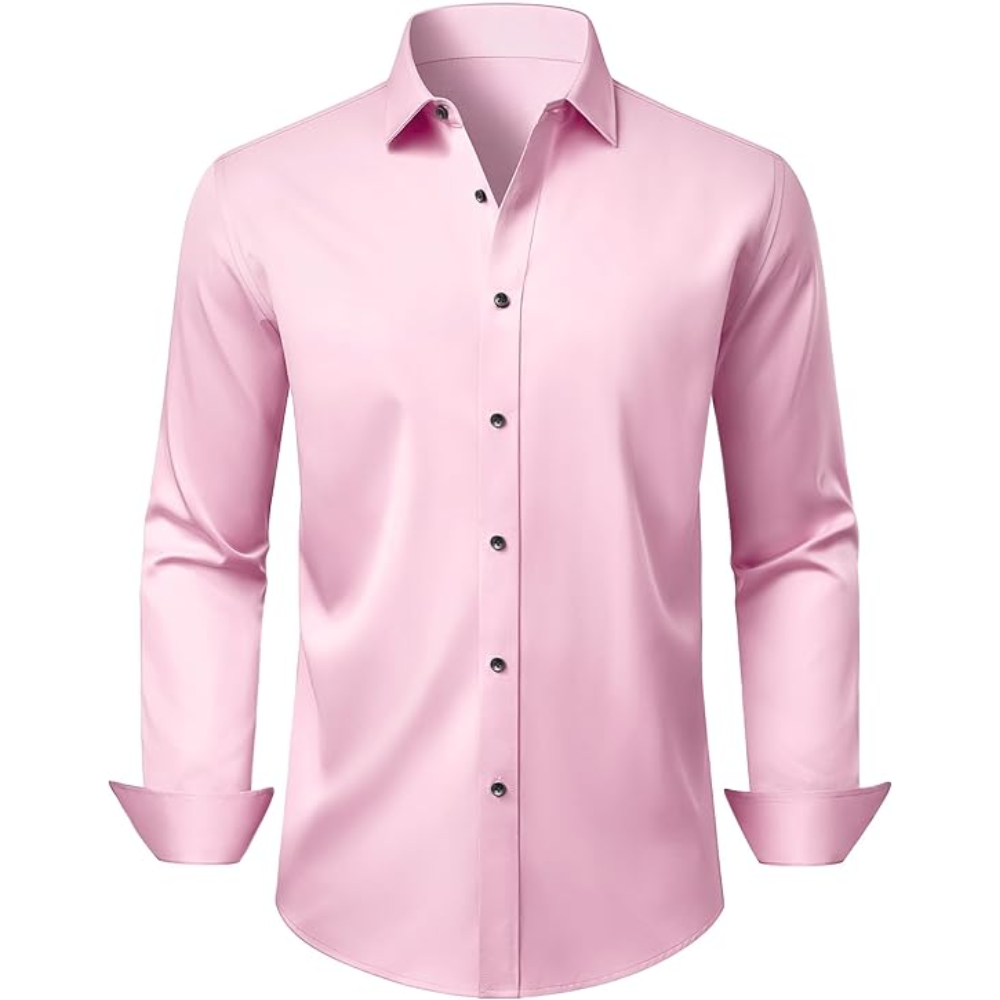 Sleeve And Stretch Wrinkle Dress Shirt Long Sleeve For Men