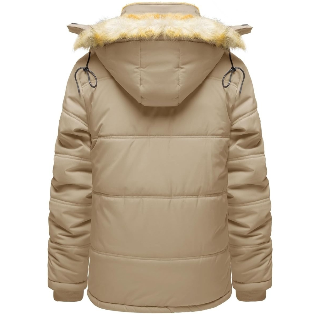 Men's Winter Jacket with Hood Water Repellent Windproof Thicken Parka Winter Coat