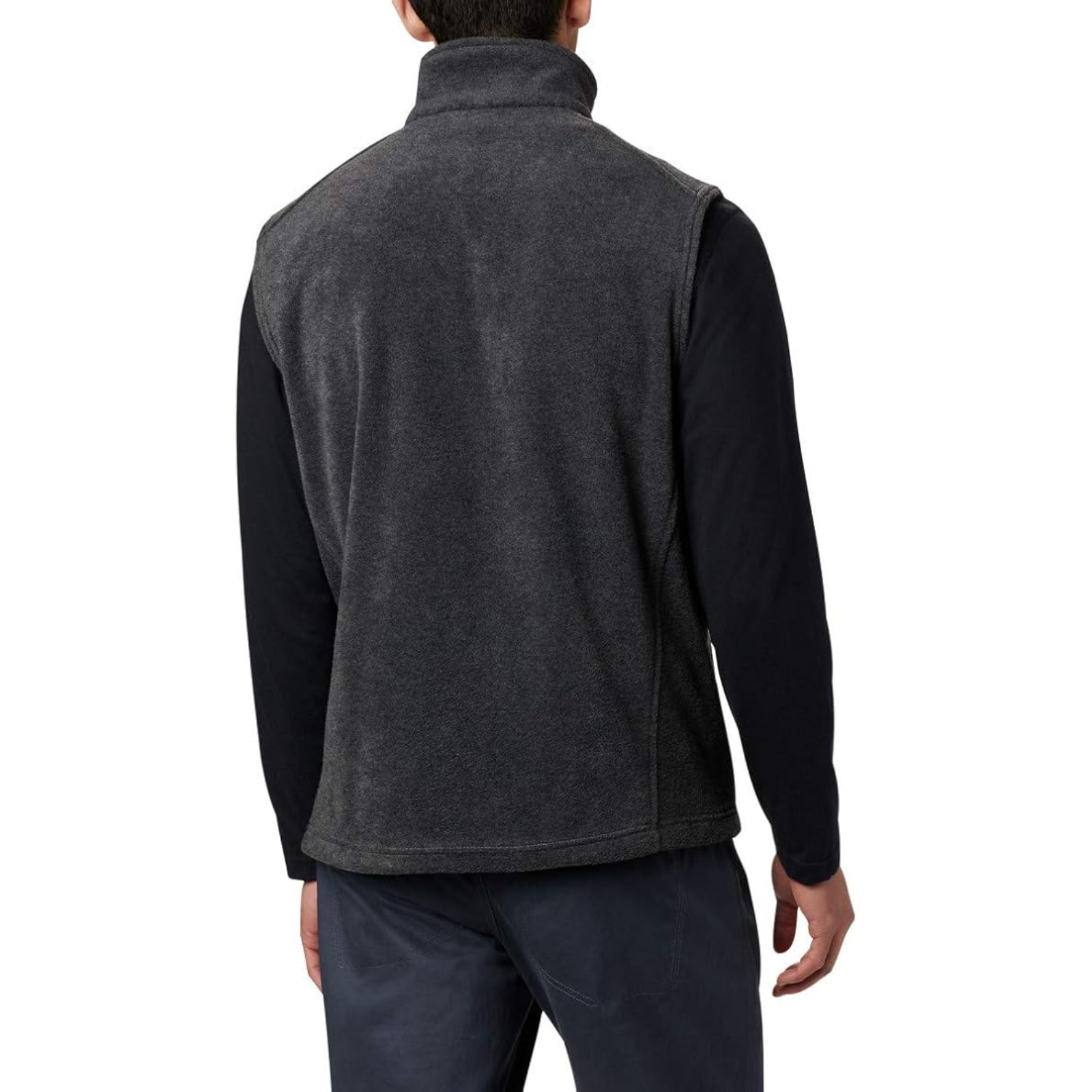 Full Zip Fleece Vest With Zippered Pockets For Men