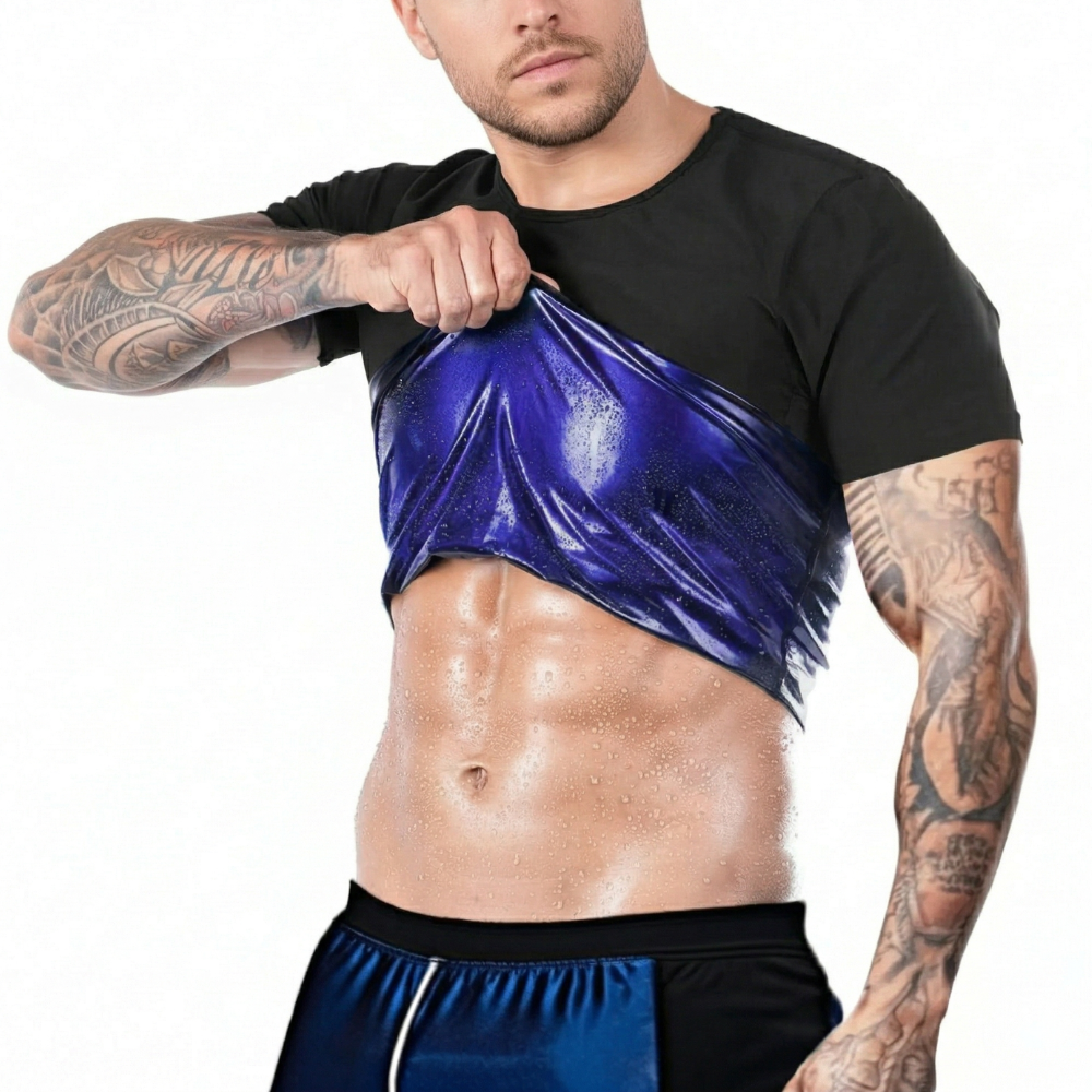 Athletic Sweat Short Sleeve Compression Workout And Training T Shirt For Men