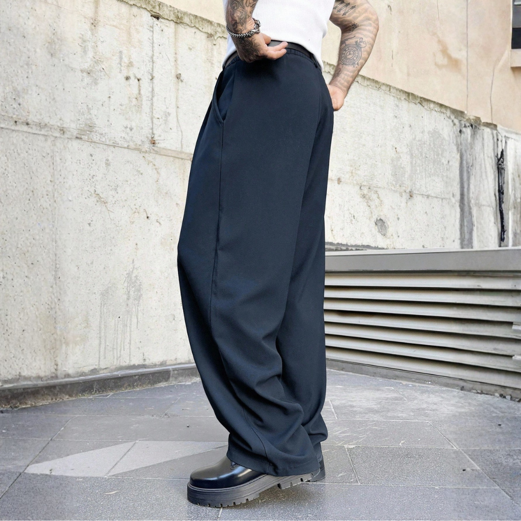 Designer Dress Suit Pants With Draping Style For Men