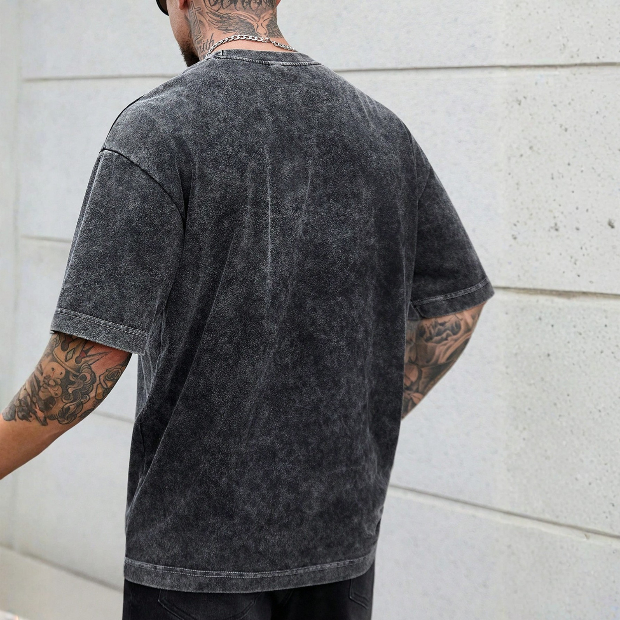 Casual Washed Short Sleeve T Shirt For Men