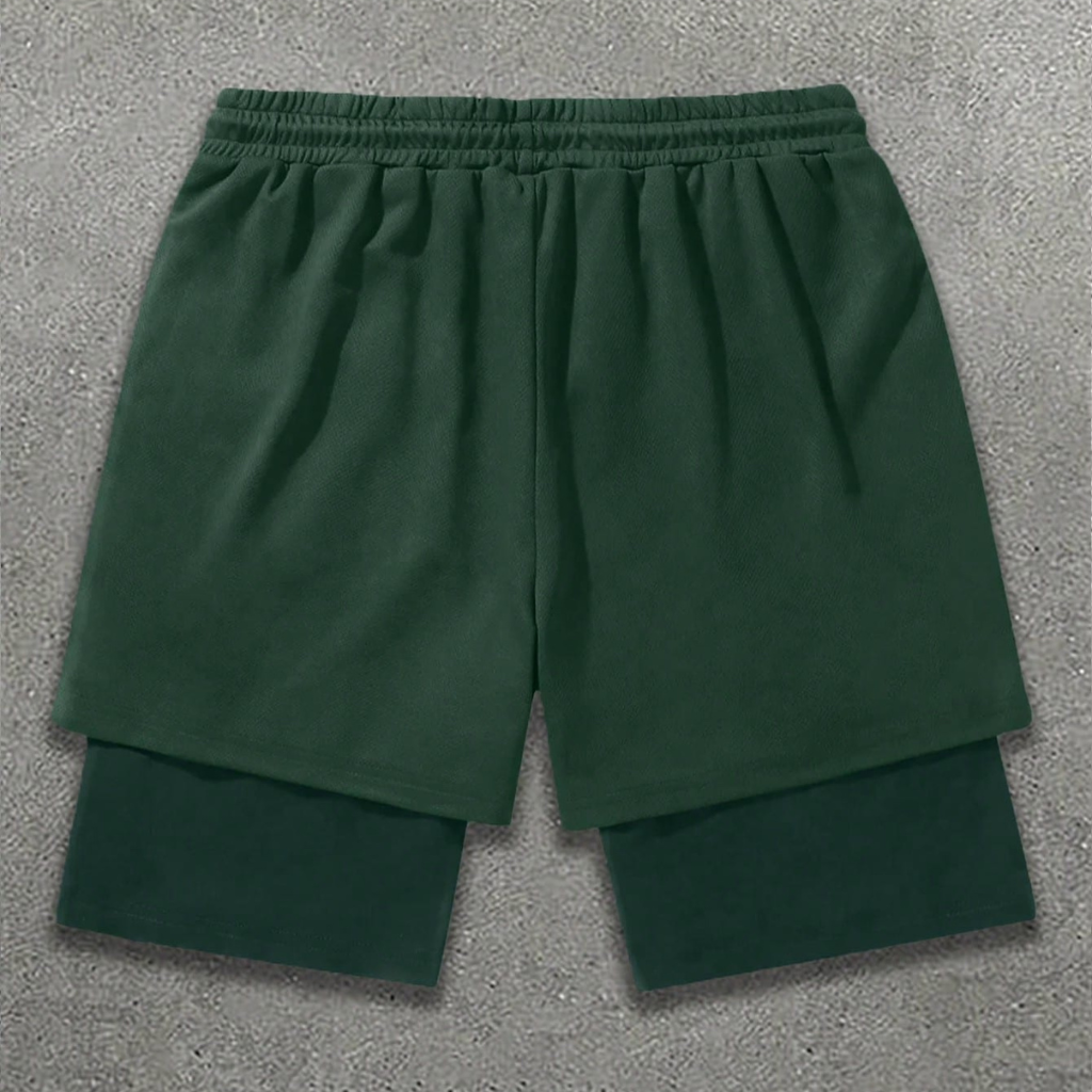 Street Style Cross Printed Shorts With Drawstring For Men