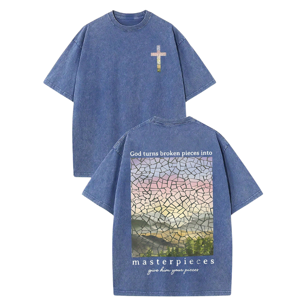 Retro Street Style Oversized Printed Drop T Shirt For Men