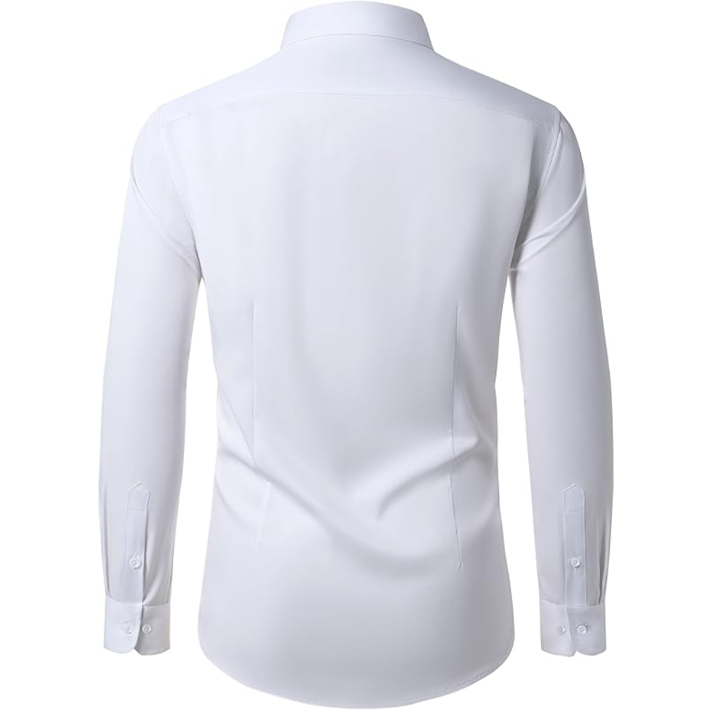 Sleeve And Stretch Wrinkle Dress Shirt Long Sleeve For Men