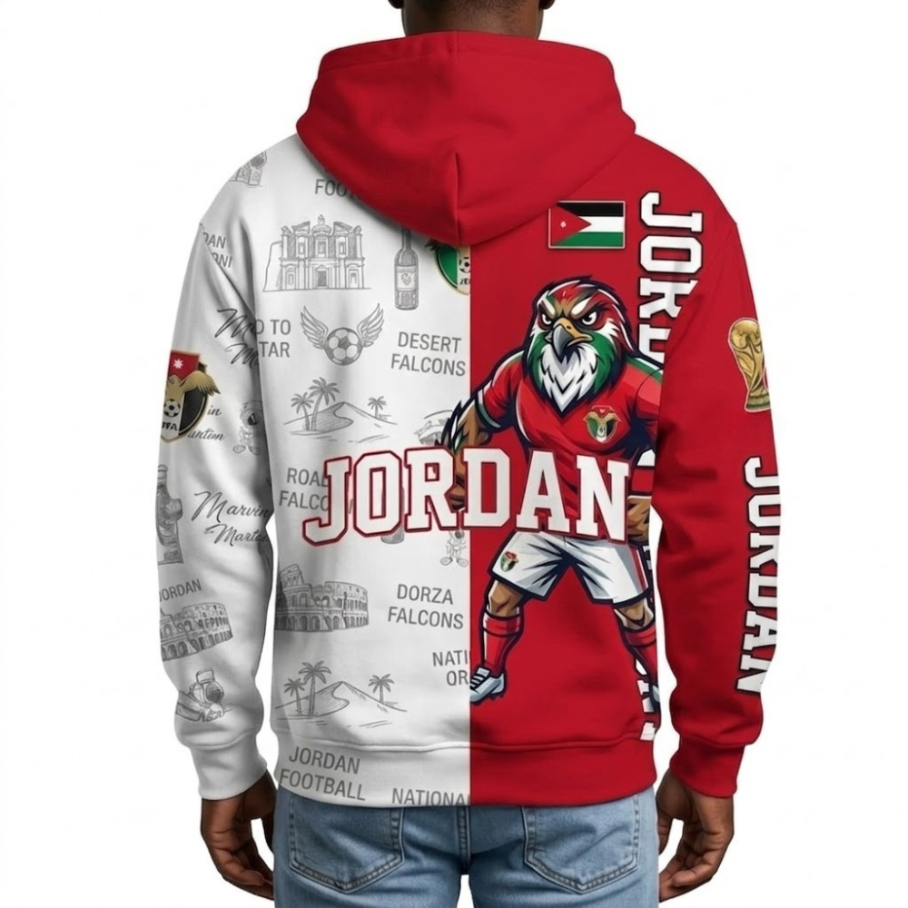 FIFA 2026 Jordan Football Themed All Over Printed Hoodie