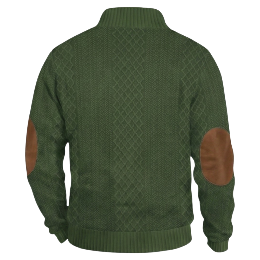 Casual Sports Knitted Sweatshirt With Button Detail For Men