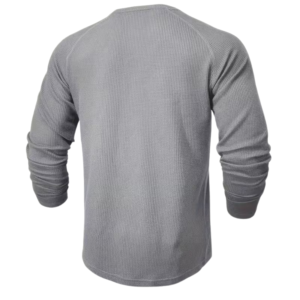 Long Sleeve Shirt With Half Button For Men