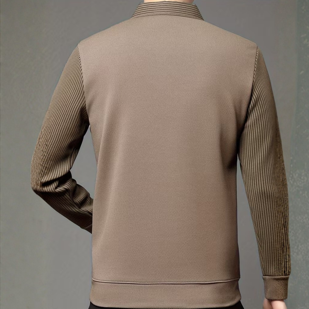 Layered Long Sleeve Shirt With Lapel For Men