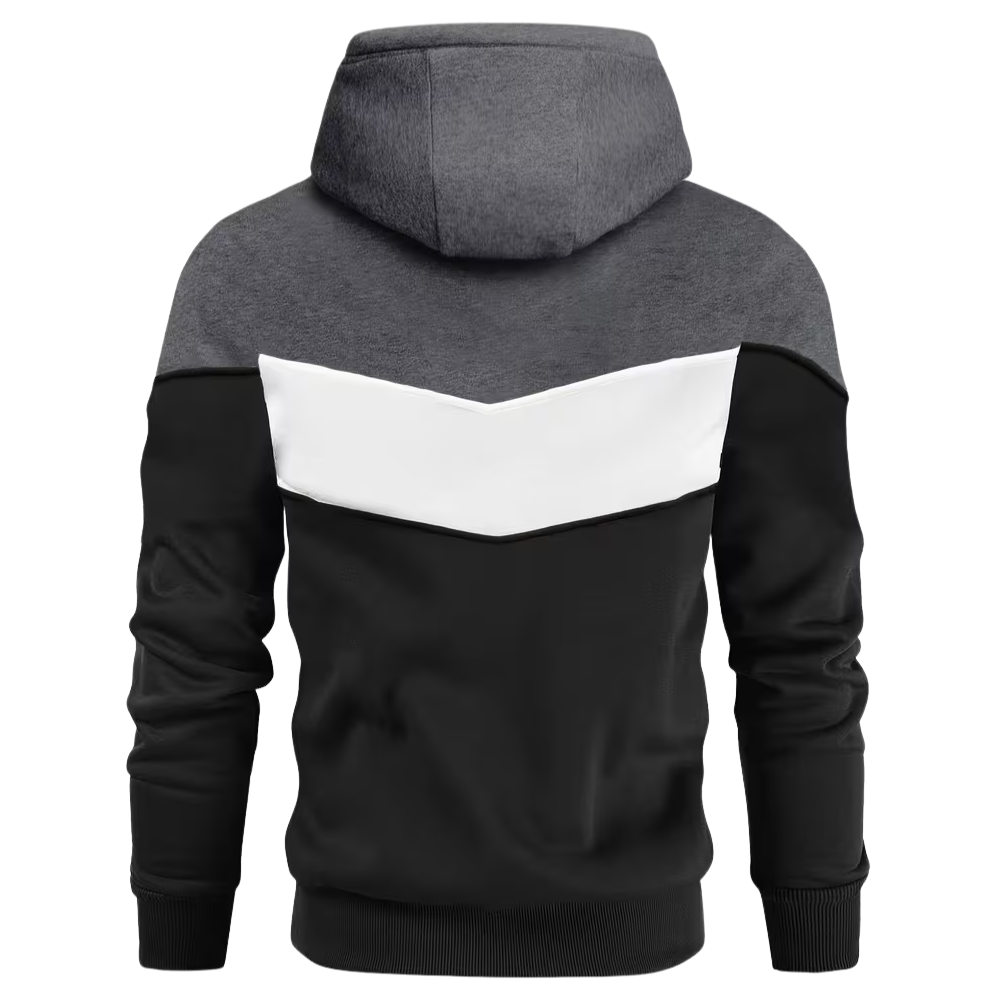 Color Block Pullover Hoodie For Men With Kangaroo Pocket