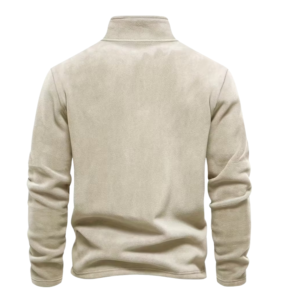 Half Zip Thermal Fleece Winter Sweater For Men