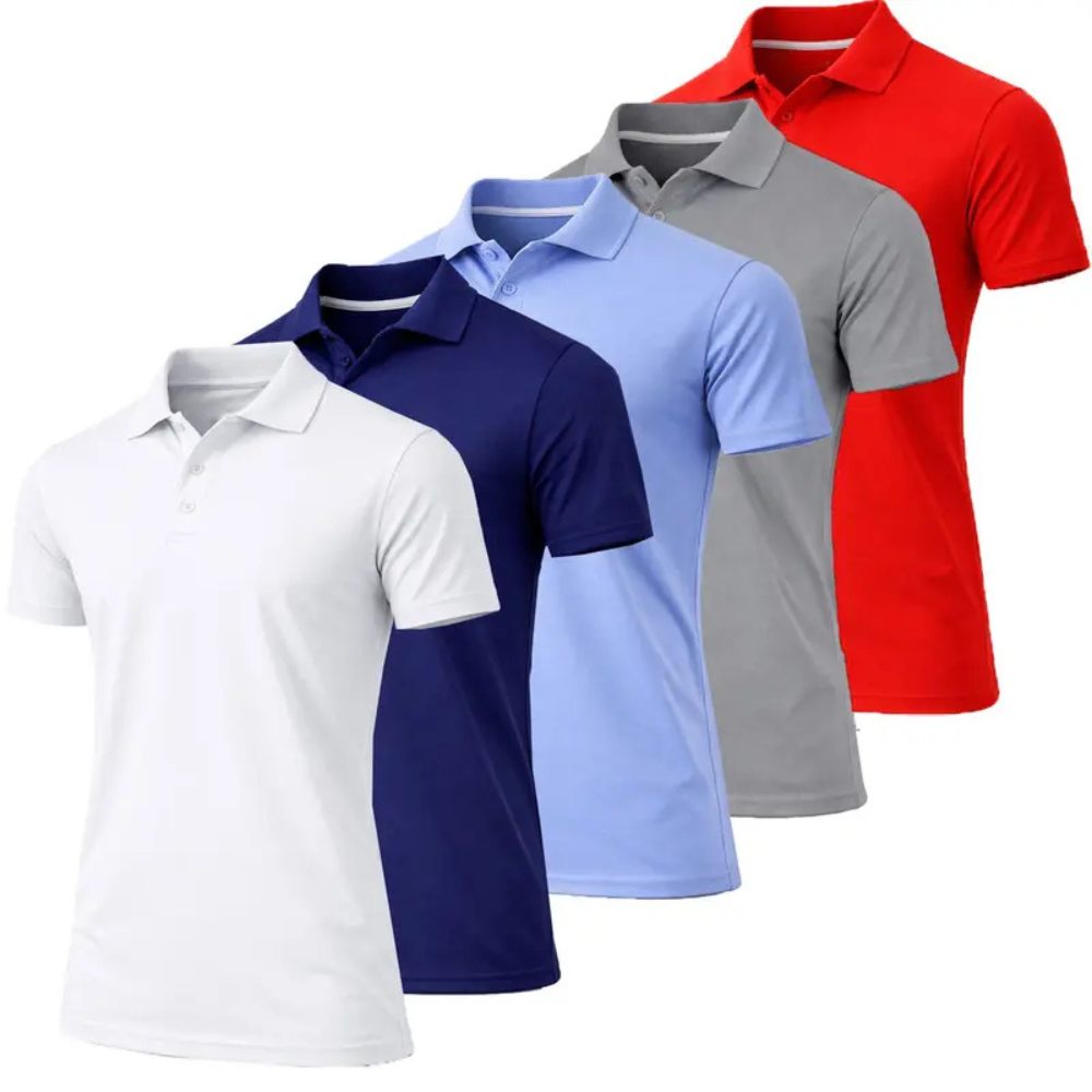 Dry Fit Short Sleeve Polo Set For Men