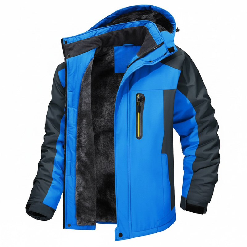 Insulated And Waterproof Jacket With Detachable Hood 