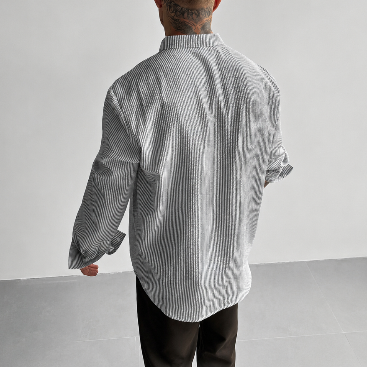 Loose Casual Linen Long Sleeve Shirt For Men