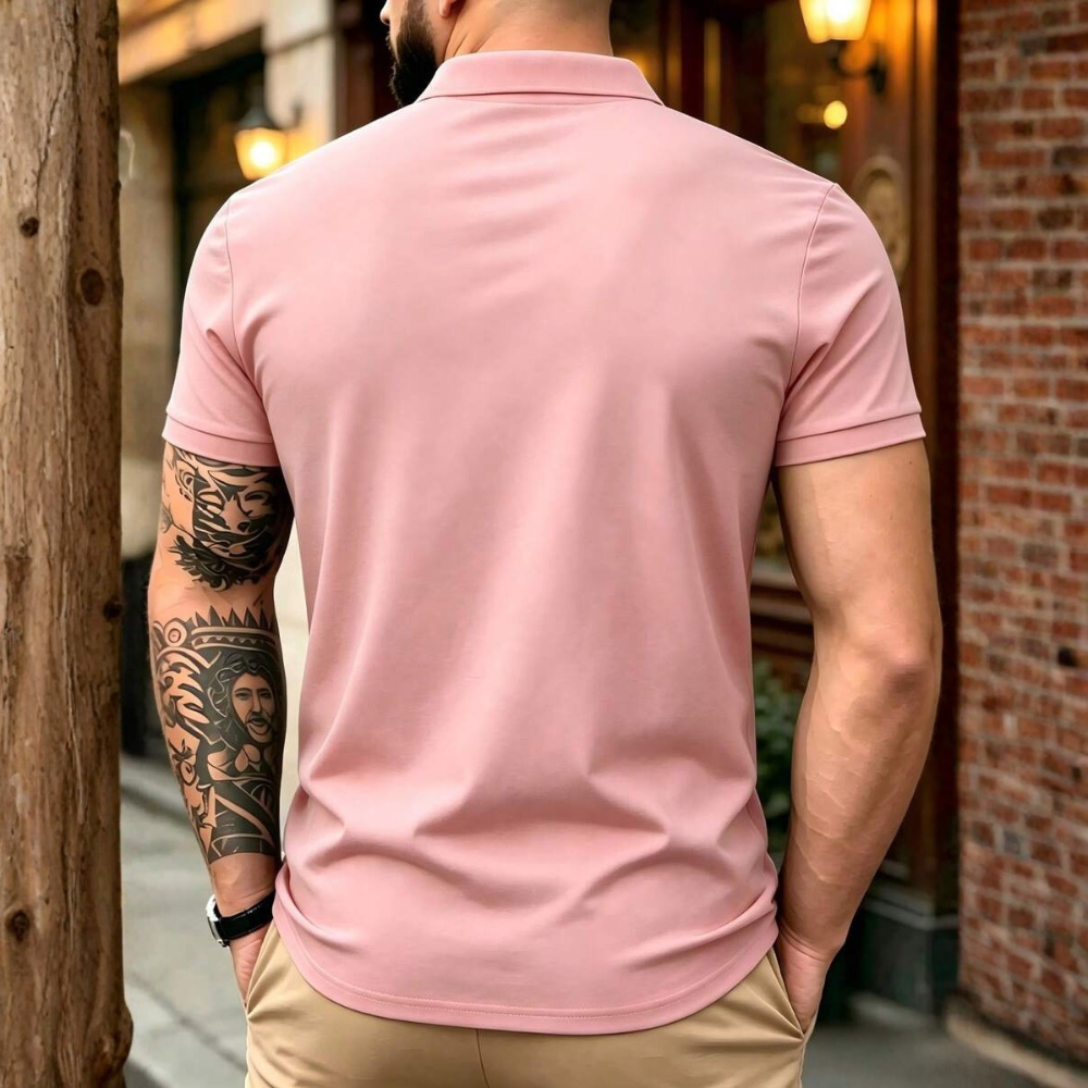 Casual Slim Fit Polo Shirt Short Sleeve