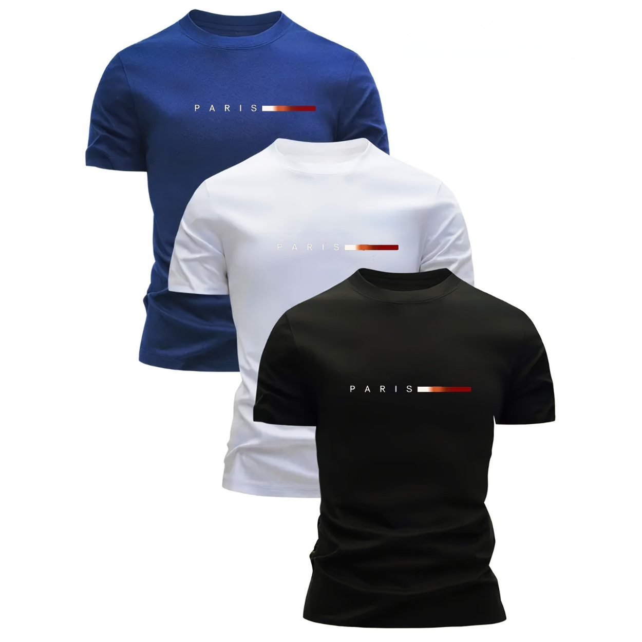 3 Pieces Printed Quick Dry Moisture Wicking T Shirts For Men