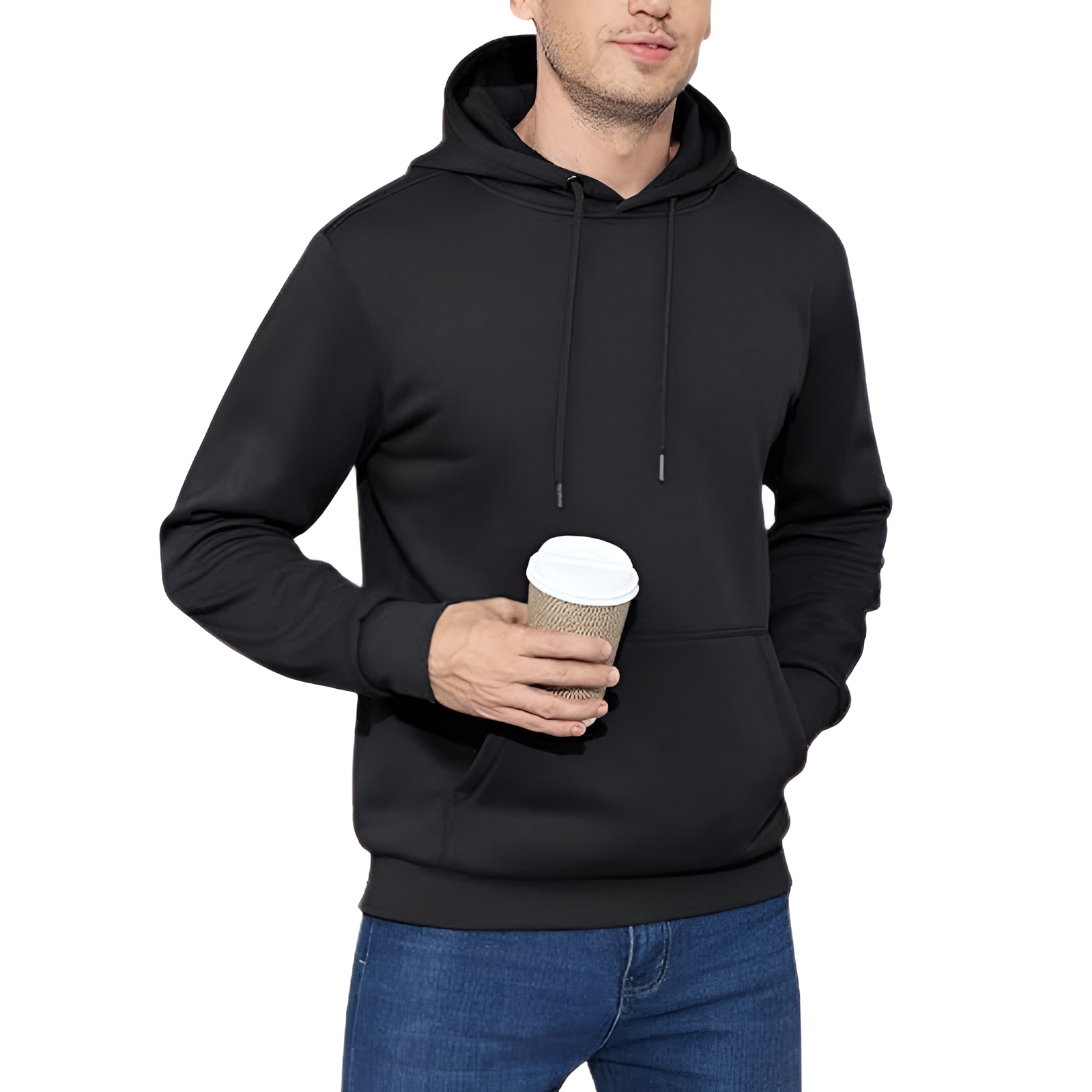 Mens Active Hoodies Fleece Lined Sweatshirts Casual Athletic Workout Pullover With Kangaroo Pocket