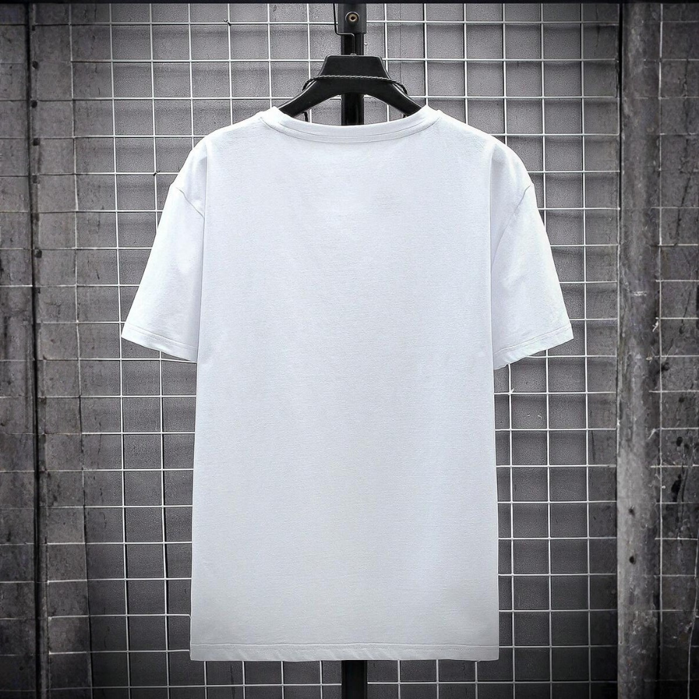 Solid Round Short Sleeve T Shirt For Men